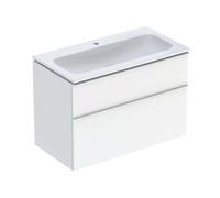 Geberit iCon - Armoire avec lavabo, 90x48x63 cm, 2 tiroirs, KeraTect, blanc brillant 502.333.01.1