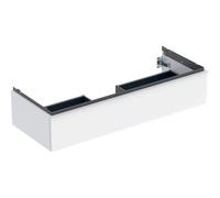 Geberit iCon, armoire basse pour lavabo, 1 tiroir, 118,4x24,7x47,6 cm, 502313, 502313011, Couleur: Façade/carcasse : blanc/laqué brillant, poignée : blanc/poudré mat - CM