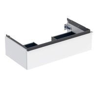 Geberit iCon Armoire basse pour lavabo, 1 tiroir, 88,8x24,7x47,6 cm, 502312, 502.312.01.2, Couleur: Façade/carcasse : blanc/laqué brillant, poignée : chromé brillant