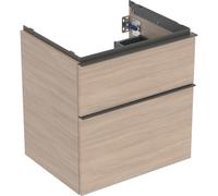 Geberit iCon armoire basse pour lavabo, 2 tiroirs, 59,2x61,5x47,6 cm, 502303, 502303JH1, Couleur: Façade/carcasse : structure en chêne/mélaminé, poignée : lave/poudrage mat - CM