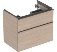 Meuble sous lavabo 75 cm Geberit iCon 2 tiroirs Chêne - GEBERIT 502.304.JH.1