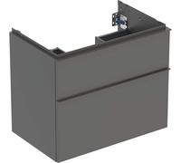 Meuble sous lavabo 75 cm Geberit iCon 2 tiroirs Gris velouté - GEBERIT 502.304.JK.1