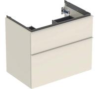 Geberit iCon meuble sous-vasque 502304JL1 74x61,5x47,6cm, 2 tiroirs, poignée sable brillant/sable mat