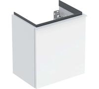 Geberit Meuble sous lave-mains iCon 502.301.01.1 1 porte gauche blanc laqué poignée blanche mate