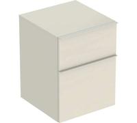 Geberit iCon armoire latérale, 2 tiroirs, 45x60x47,6 cm, 502315, 502.315.JL.1, Couleur: Façade/carcasse : gris sable/laqué brillant, poignée : gris sable/peinture en poudre mate