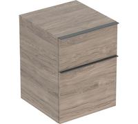 Geberit iCon armoire latérale 502315JR1 45x60x47,6cm, 2 tiroirs, poignée noyer/lave mat