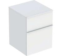 Geberit iCon armoire latérale, 2 tiroirs, 45x60x47,6 cm, 502315, 502315013, Couleur: Façade/carcasse : blanc/lacqué mat, poignée : blanc/poudré mat - CM