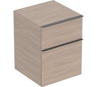 Geberit iCon armoire latérale, 2 tiroirs, 45x60x47,6 cm, 502315, 502315JH1, Couleur: Façade/carcasse : structure en chêne/mélaminé, poignée : lave/poudrage mat - CM