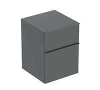 Geberit iCon armoire latérale 502315JK1 45x60x47,6cm, 2 tiroirs, lave mat/lave mat