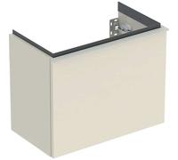 Geberit iCon Armoire pour lave-mains, 1 tiroir, 52x41,5x30,7 cm, 502302, 502.302.JL.1, Couleur: Façade/carcasse : gris sable/laqué brillant, poignée : gris sable/peinture en poudre mate