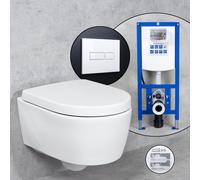 Geberit iCon Cuvette murale & abattant Tellkamp avec bâti-support neeos,, 501661001+16601WH#SET,
