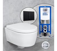Geberit iCon Cuvette suspendue & Abattant Tellkamp avec bâti-support neeos,, 501661008+16791BM#SET,