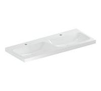 Geberit iCon double vasque 501838006 120x48cm, trou pour robinetterie au milieu, sans trop-plein, blanc KeraTect