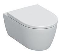 Geberit iCon ensemble de toilettes suspendu à fond creux 501663JT1 36x53cm, forme fermée, sans rebord, avec abattant, blanc -alpine
