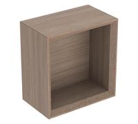 Geberit iCon étagère carrée, 22,5x23,3x13,2 cm, 502321, 502321JH1, Couleur: Façade/carcasse : structure en chêne/mélaminé, poignée : lave/poudrage mat - CM