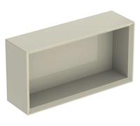 Geberit iCon étagère rectangulaire, 45x23,3x13,2 cm, 502322, 502.322.JL.1, Couleur: Façade/carcasse : gris sable/laqué brillant, poignée : gris sable/peinture en poudre mate