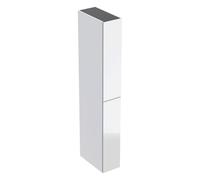 Geberit iCon Hochschränke avec 2 tiroirs, 24x48x180 cm, 503.011.01.2, Couleur: corps : blanc / laqué brillant, façade : blanc / verre brillant