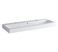 Geberit iCon lavabo 124020000 120 x 48,5 cm, avec 2 trous de robinetterie, blanc , avec trop-plein