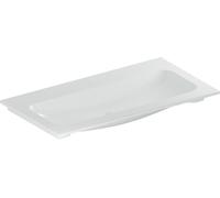 Geberit Geberit iCon Meuble lavabo 90x48 cm sans trou de robinet, sans trop-plein, blanc, KeraTect Quantité:1