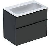 Geberit iCon lavabo avec meuble bas 75 cm 502332JK1 Ensemble lavabo 75x63x48cm, blanc /KeraTect, corps/poignée lave mat