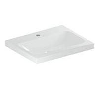 Geberit Lavabo iCon 60x48 cm de meuble, sans trop-plein, trou pour robinetterie, blanc brillant