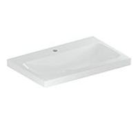 Geberit iCon lavabo lumineux 501835006 70x48cm, trou pour robinetterie au milieu, sans trop-plein, blanc KeraTect