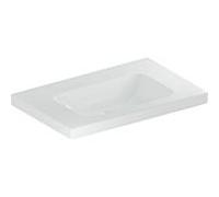 Geberit iCon lavabo lumineux 501839007 75x48cm, sans trou pour robinetterie, sans trop-plein, avec étagère, blanc