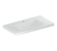 Geberit iCon lavabo lumineux 501840005 90x48cm, trou pour robinetterie au milieu, sans trop-plein, avec étagère, blanc
