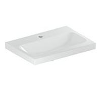 Geberit Lavabo iCon 60x42 cm - avec trou pour robinet au centre, sans trop-plein - Blanc brillant
