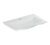 Geberit iCon meuble lavabo 501844002 75 x 48 cm, trou pour robinetterie au milieu, sans trop-plein, blanc /KeraTect