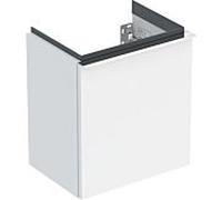 Geberit iCon lave-mains élément bas 502300012 37x41,5x27,9cm, 1 porte, butée à droite, blanc brillant, poignée chromée brillante