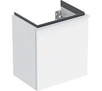 Geberit Meuble sous lave-mains iCon 502.301.01.1 1 porte gauche blanc laqué poignée blanche mate