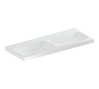 Geberit iCon lavabo double léger 501838007 120x48cm, sans trou pour robinetterie, sans trop-plein, blanc