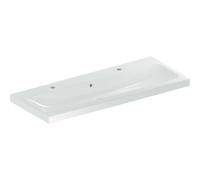 Geberit iCon Light lavabo, 120 cm x 48 cm, avec 2 trous pour robinets, avec trop-plein,501837, 501.837.00.2, Couleur: blanc/KeraTect