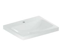 Geberit iCon lavabo lumineux 501834006 60x48cm, trou pour robinetterie au milieu, sans trop-plein, blanc KeraTect
