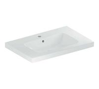 Geberit iCon lavabo lumineux 501840001 90x48cm, trou pour robinetterie au milieu, avec trop-plein, avec étagère, blanc