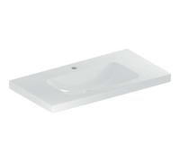 Geberit iCon lavabo lumineux 501840006 90x48cm, trou pour robinetterie au milieu, sans trop-plein, avec étagère, blanc KeraTect