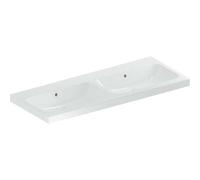 Geberit iCon Light lavabo double, 120 cm x 48 cm, sans trou pour robinetterie, avec trop-plein,501838, 501838003, Couleur: blanc - CM