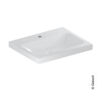 Geberit Lavabo iCon 60x48 cm de meuble, sans trop-plein, trou pour robinetterie, blanc brillant