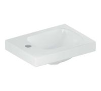 Geberit iCon Light lave-mains 501831001 38x28cm, trou de robinetterie à gauche, sans trop-plein, blanc