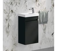 Geberit iCon Light Lave-mains avec meuble bas evineo ineo5 evo l: 38 cm, 1 porte, avec poignée encastrée,, 501830JT1+BE0973BM,