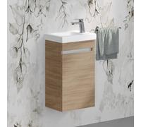 Geberit iCon Light Lave-mains avec meuble bas evineo ineo5 evo l: 38 cm, 1 porte, avec poignée encastrée,, 501830002+BE0973OA,