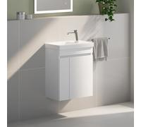 Geberit iCon Light Lave-mains avec meuble bas evineo ineo5 evo l: 53 cm, 2 portes, avec poignée encastrée,, 501832002+BE0974WM,