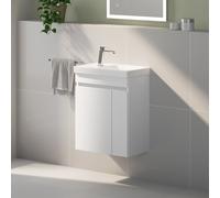 Geberit iCon Light Lave-mains avec meuble bas evineo ineo5 evo l: 53 cm, 2 portes, avec poignée encastrée,, 501833002+BE0974WM,