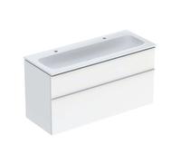 Lavabo Icon Geberit avec meuble bas 120 cm 502338011 Ensemble lavabo 120x63x48cm, blanc , corps blanc brillant, poignée blanc mate