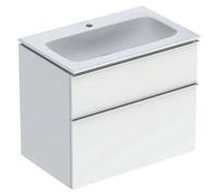 Geberit iCon - Meuble avec lavabo, 75x63x48 cm, KeraTect, blanc brillant 502.332.01.2