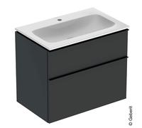 Geberit iCon lavabo avec meuble bas 75 cm 502336JK1 ensemble lavabo 75x63x48cm, blanc , corps/poignée lave mat