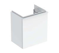 Geberit Meuble sous lave-mains iCon 502.301.01.1 1 porte gauche blanc laqué poignée blanche mate