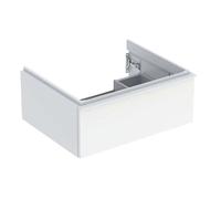 Geberit iCon, armoire basse pour lavabo, 1 tiroir, 59,2x24,7x47,6 cm, 502310, 502.310.01.1, Couleur: Façade/carcasse : blanc/laqué brillant, poignée : blanc/poudré mat