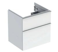 Geberit iCon - Meuble sous lavabo 59x62x48 cm, 2 tiroirs, blanc brillant 502.303.01.2